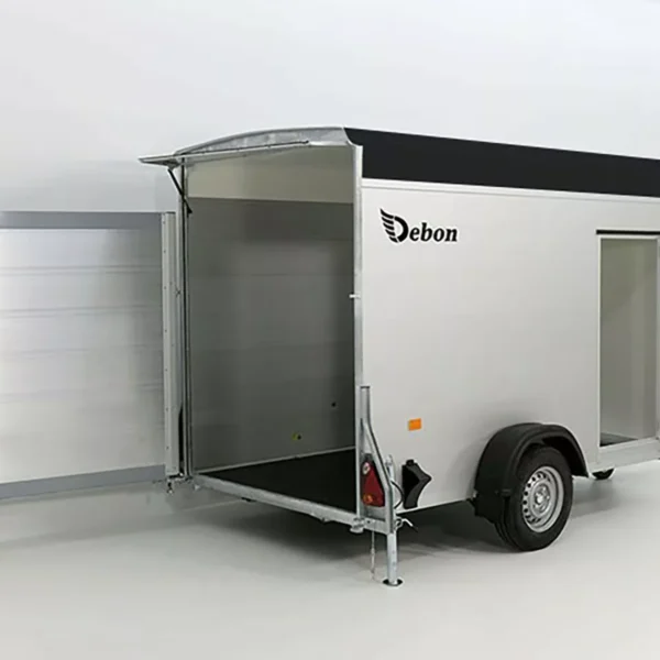 Debon Kofferanhänger C300 148x295cm H:190cm 1,3t|Alu|Polybug|Tür|schwarz