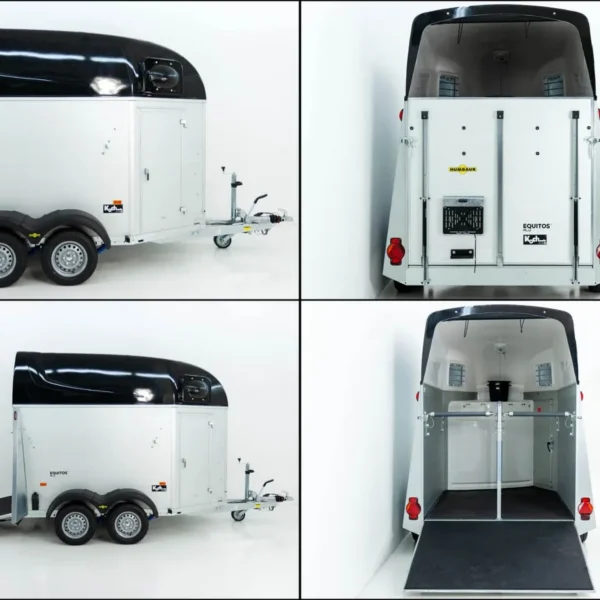 Humbaur Pferdeanhänger Equitos 2000|Alu|schwarz|Sattelkammer|Aluboden