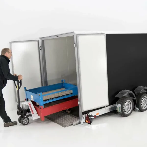Vezeko Koffer-Absenkanhänger 157x344cm Höhe:210cm 2,7t|schwarz