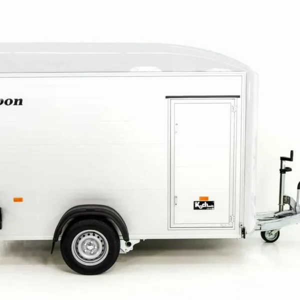 Debon Kofferanhänger C400 164x315cm H:200cm 1,3t|Alu, Polybug|Tür